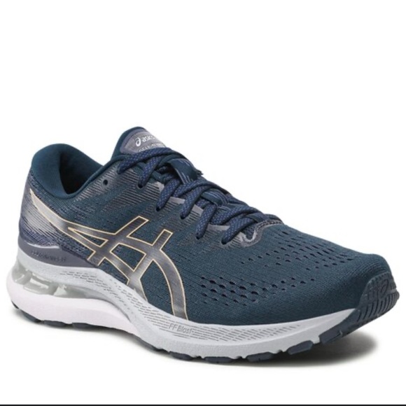ASICS Men's Navy and Silver Athletic Shoes - Picture 1 of 14